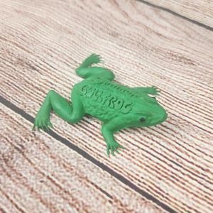 Vintage Collectible Smirnoff Vodka Bullfrog Green Rubber Toy 2.5"